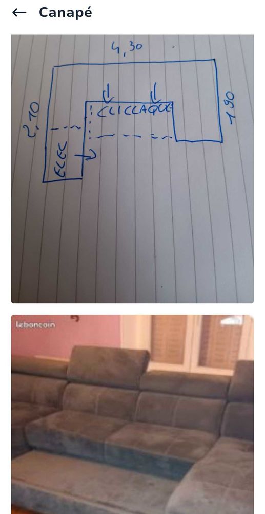 canap� 650 Rillieux-la-Pape (69)