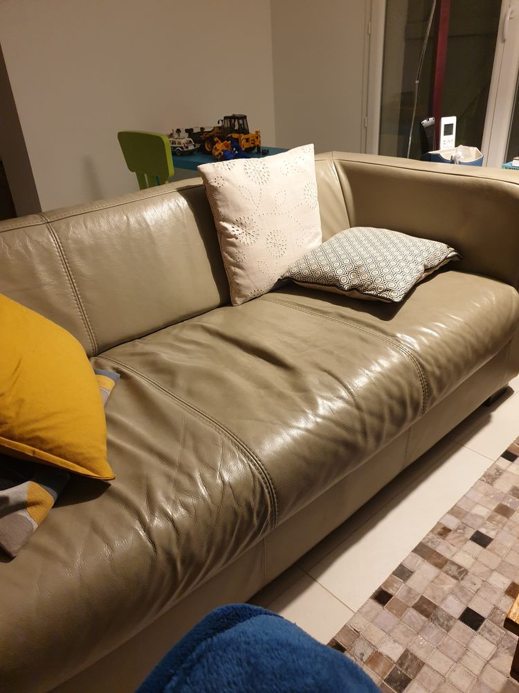 Lot de 2 canap�s en cuir de 2.5 chaque 100 Genas (69)