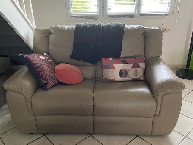 canap�s en cuir couleur taupe 250 T�teghem (59)