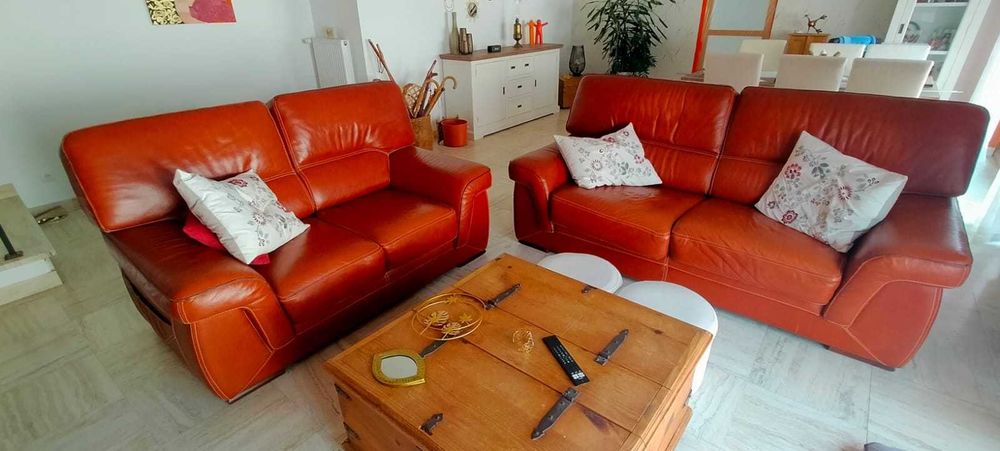 2 canap�s cuir - Cuir Center 550 B�thencourt (59)