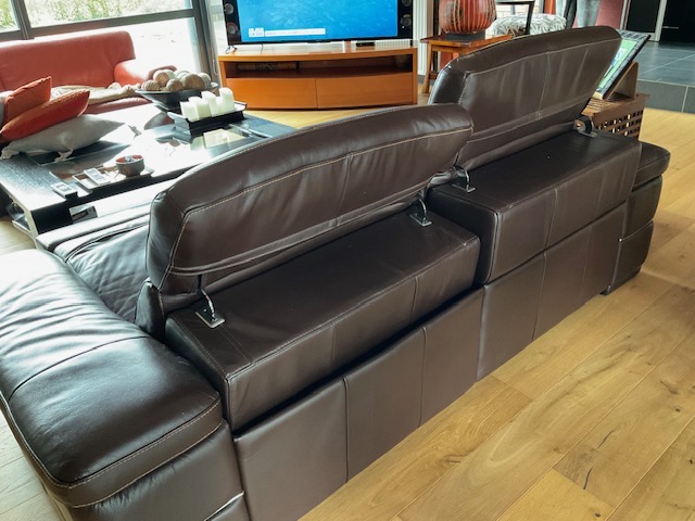 2 canap�s cuir marrons 1250 Gommegnies (59)