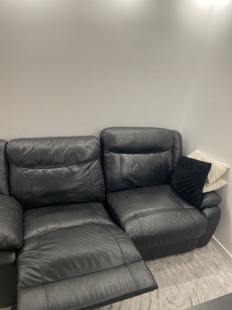 Canap�s cuir noir relax ? ? �� venir chercher vite 0 Belfort (90)