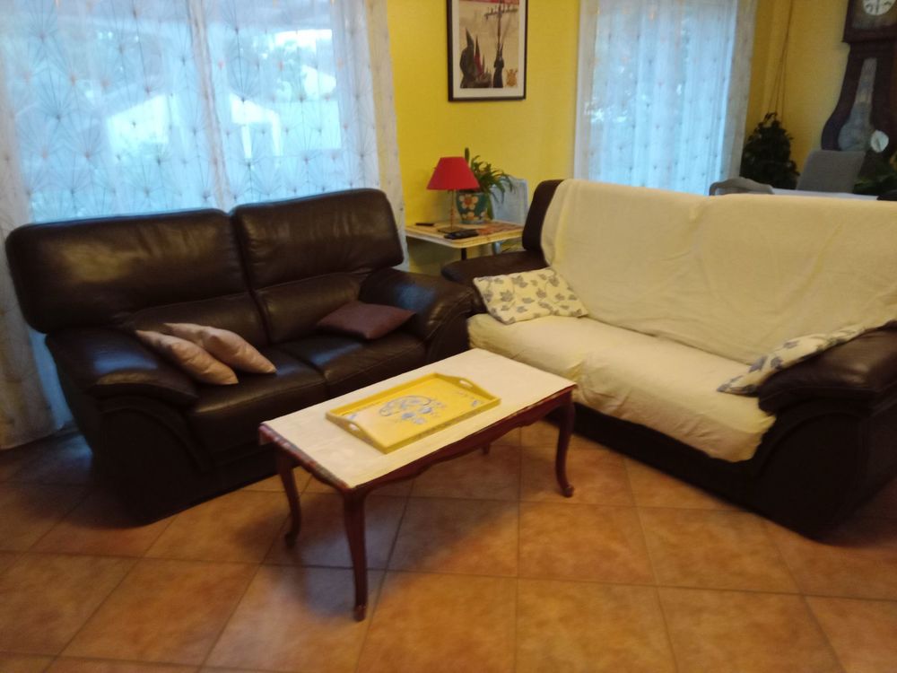 2 Canap�s cuir - 2 places et 3 places 0 Villelongue-de-la-Salanque (66)