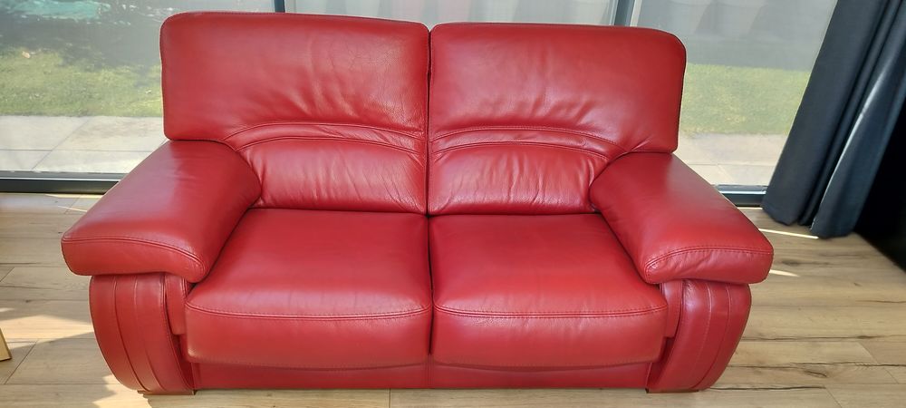 2 canap�s en cuir v�ritable (Cuir Center) 0 Saint-Martin-le-Gr�ard (50)