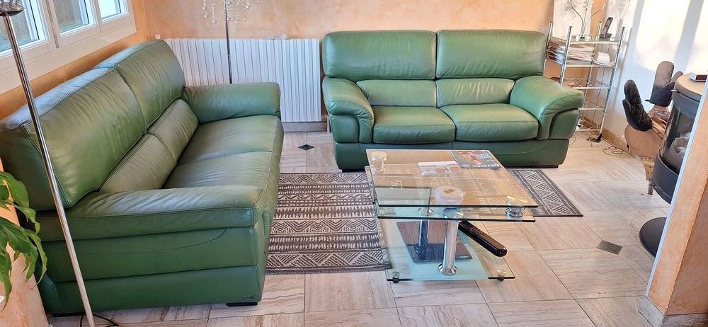 
2 canapes cuir 
150 Servaville-Salmonville (76)