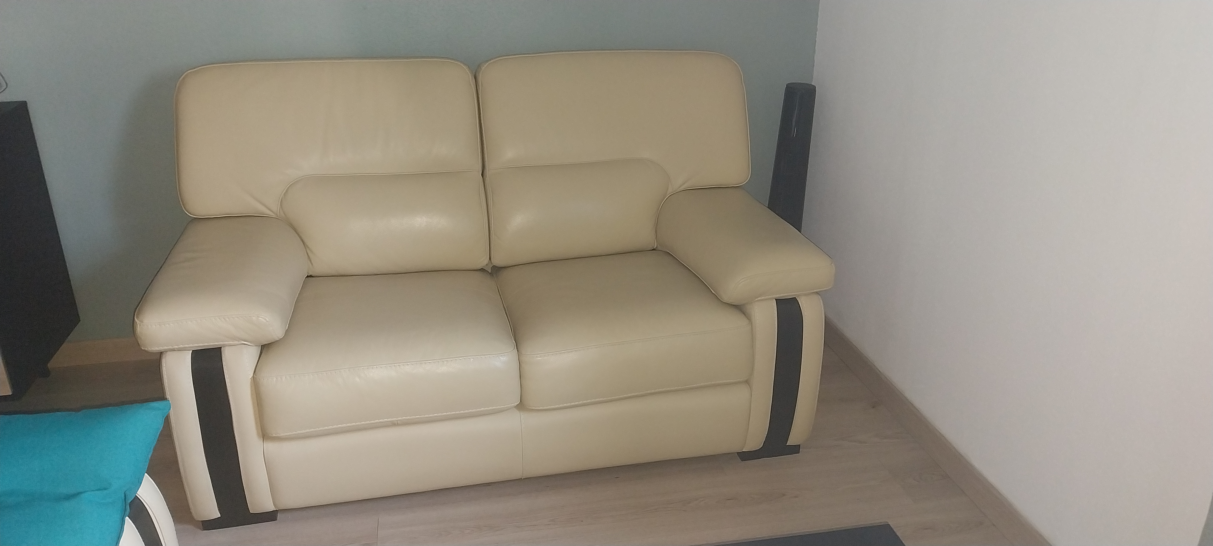 2 canap�s deux places  en cuir 500 Exincourt (25)