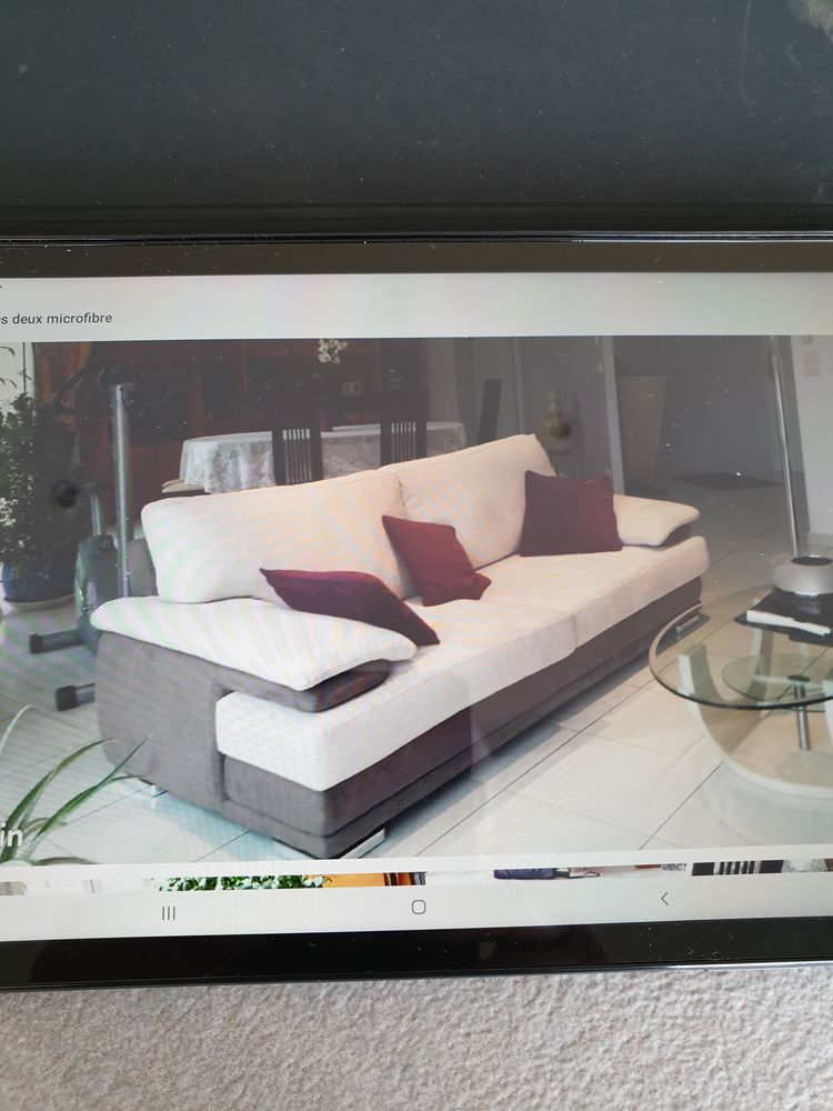 Canap�s microfibre beige et gris 0 Roussillon (38)