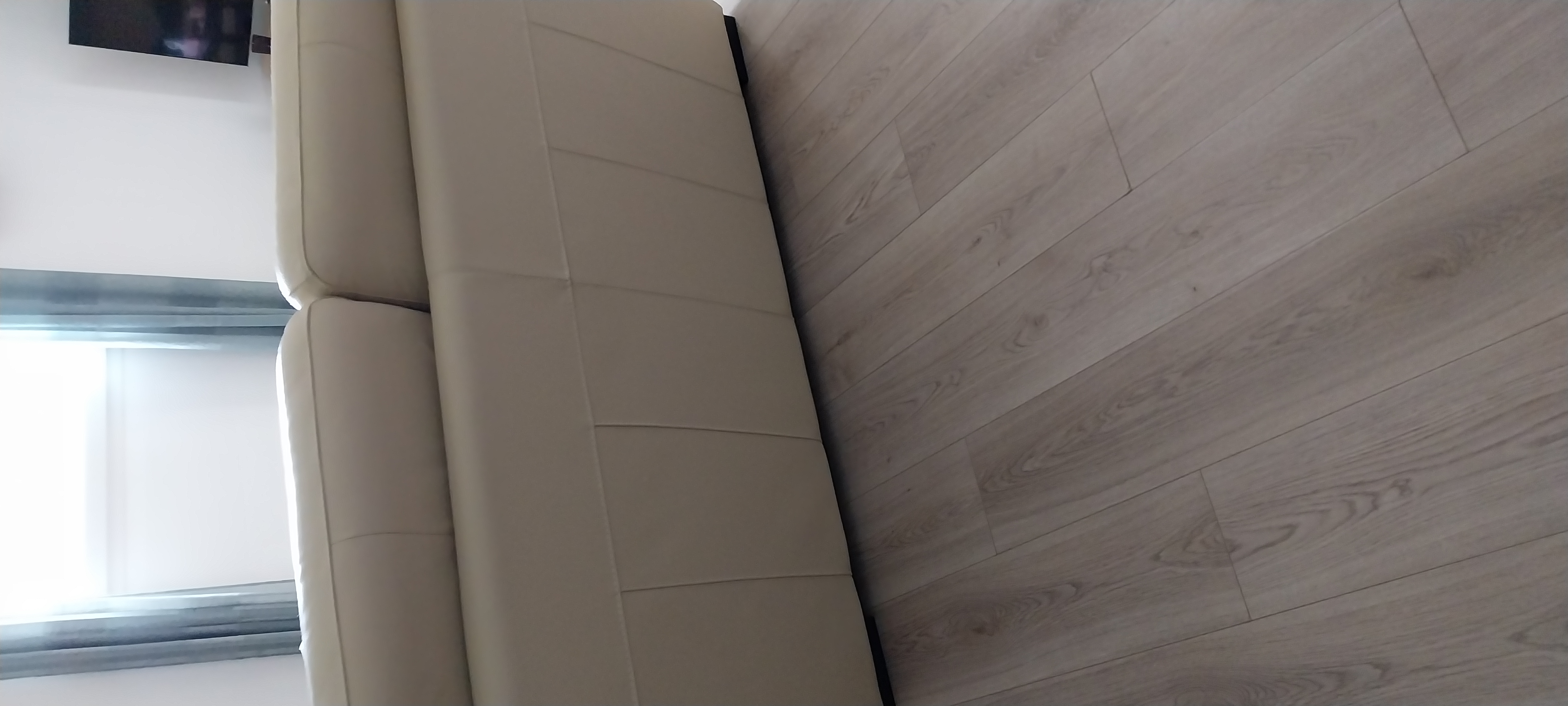 2 canap�s 2 places en cuir beige 500 Exincourt (25)