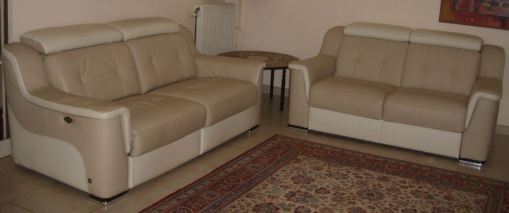 2 canap�s tout cuir r�cents moins 67% sur prix neuf 2000 Bar-le-Duc (55)
