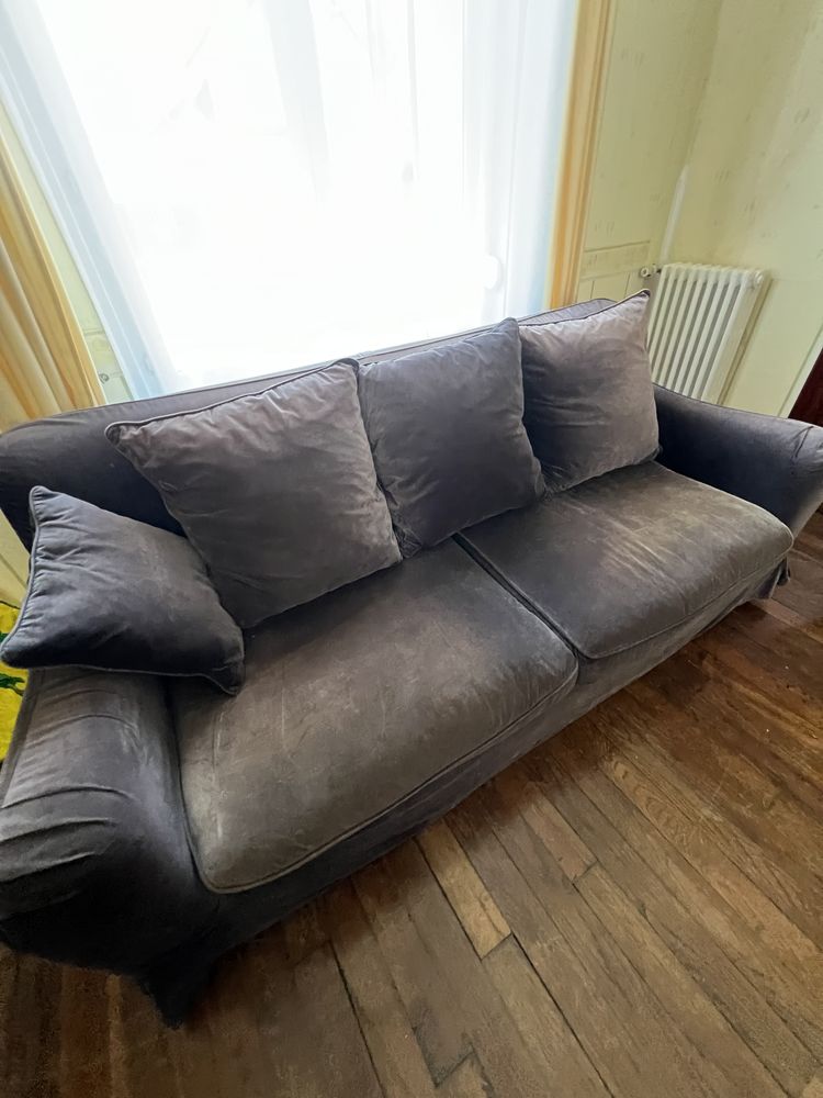 2 canap�s velours marron 250 euros ou 150 l unit� 250 Bellicourt (02)