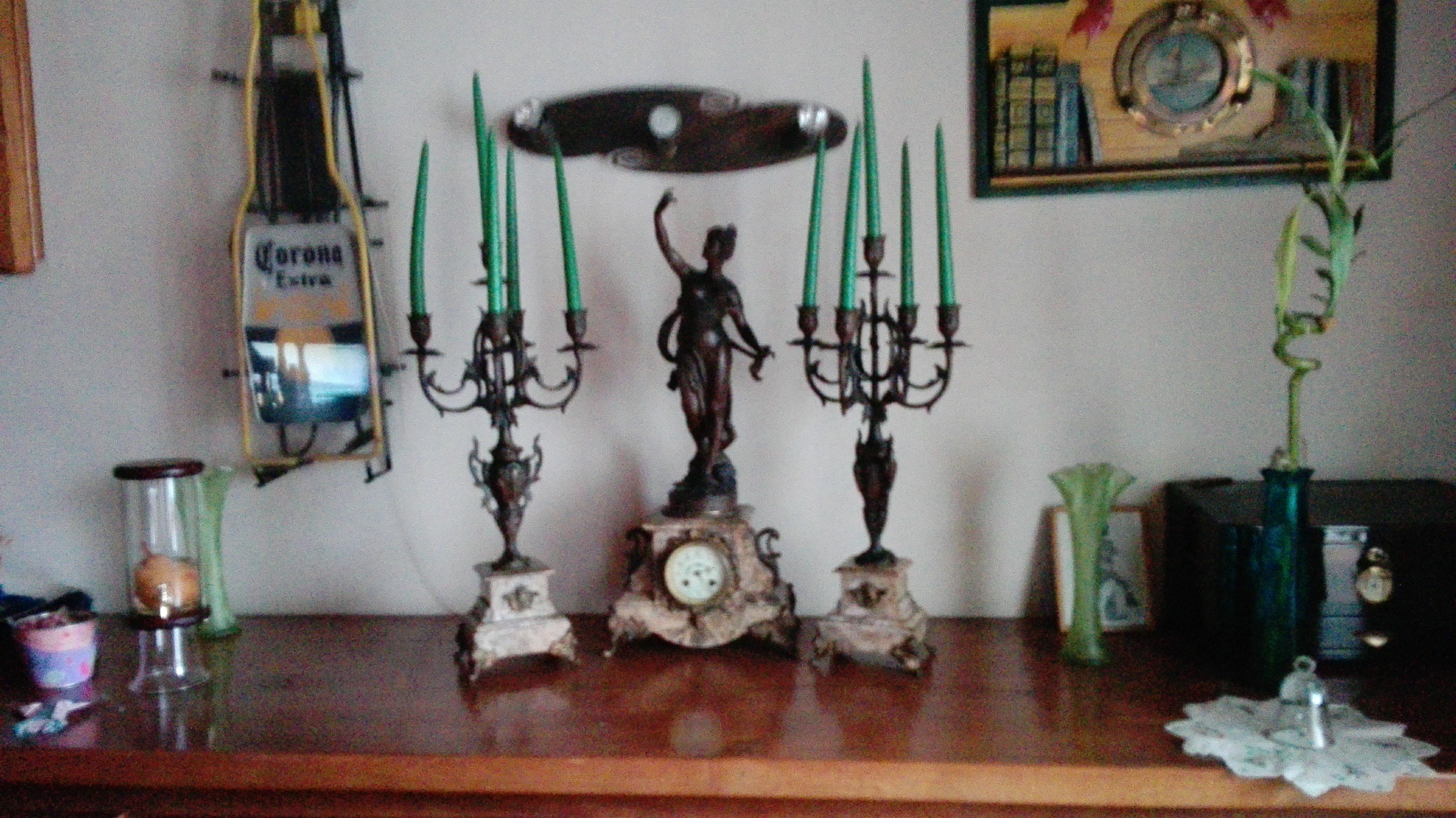 Cand�labre Antique � Cinq Branches avec Horloge 350 Saint-Urbain (85)