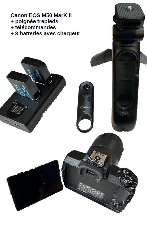 Canon EOS M50 Mark II + objectifs EF M15-45 et M55-200 750 Reims (51)