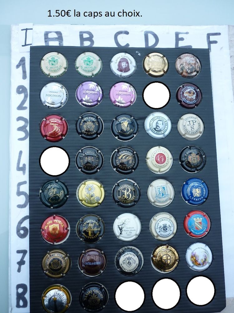 capsules de champagne grosses c�tes.N�1 1 Artres (59)