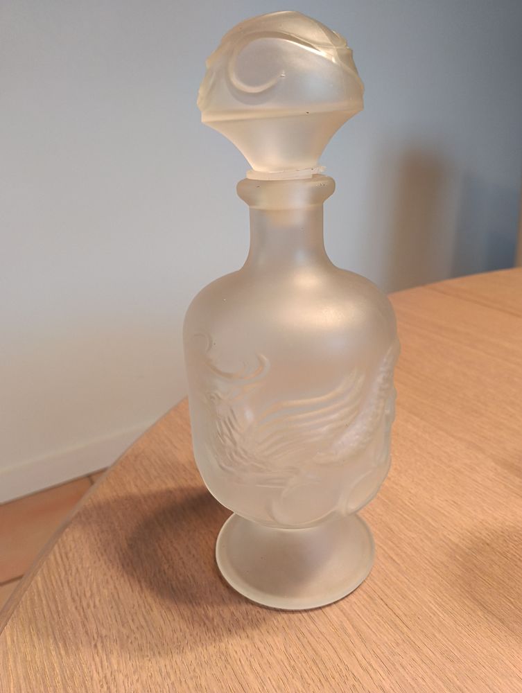 Carafe � d�canter, verre sabl� 20 P�rigny (17)