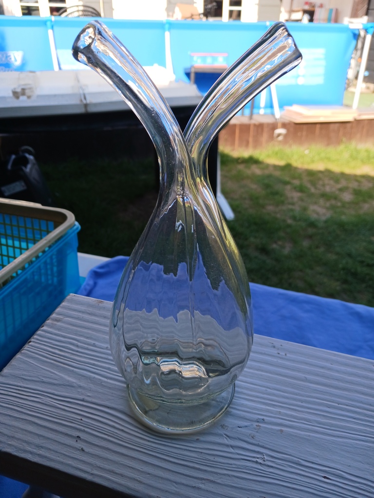 Carafe en verre double bec transparente 5 Thourotte (60)