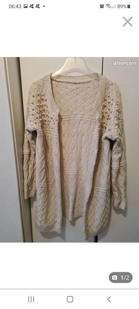Cardigan femme avec perle 10 Roquefort-la-B�doule (13)