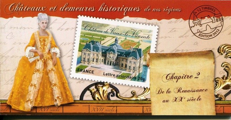 CARNET 12 TIMBRES 2012 BC726 CHATEAUX & DEMEURES HISTORIQUES 14 La Celle-sur-Morin (77)