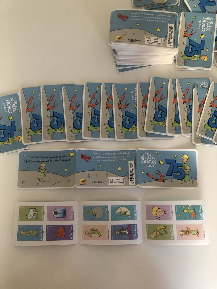 Carnet de 12 timbres petit prince lettre verte 7 Menton (06)