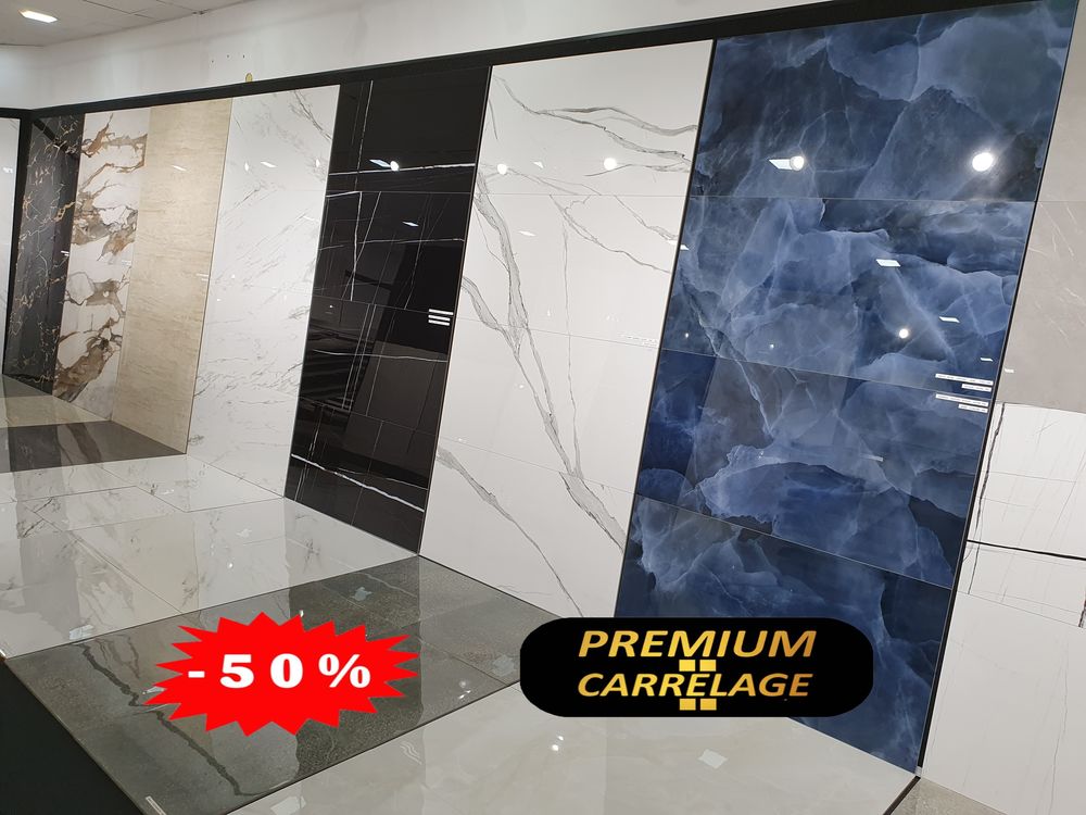 Carrelage pleine masse noir poli effet marbre 26 Villeneuve-d'Ascq (59)