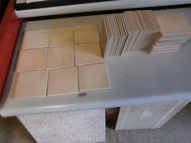 Lot carrelage rose p�le mouchet� 10x10cm 46 carreaux 10 Wolxheim (67)