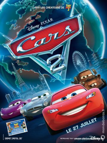 CARS 2 - V�ritable Affiche de Cin�ma Disney 50 Maisons-Alfort (94)
