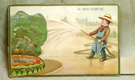 Carte anim�e � tirette du magasin parisien  LE BON MARCHE   20 Montargis (45)