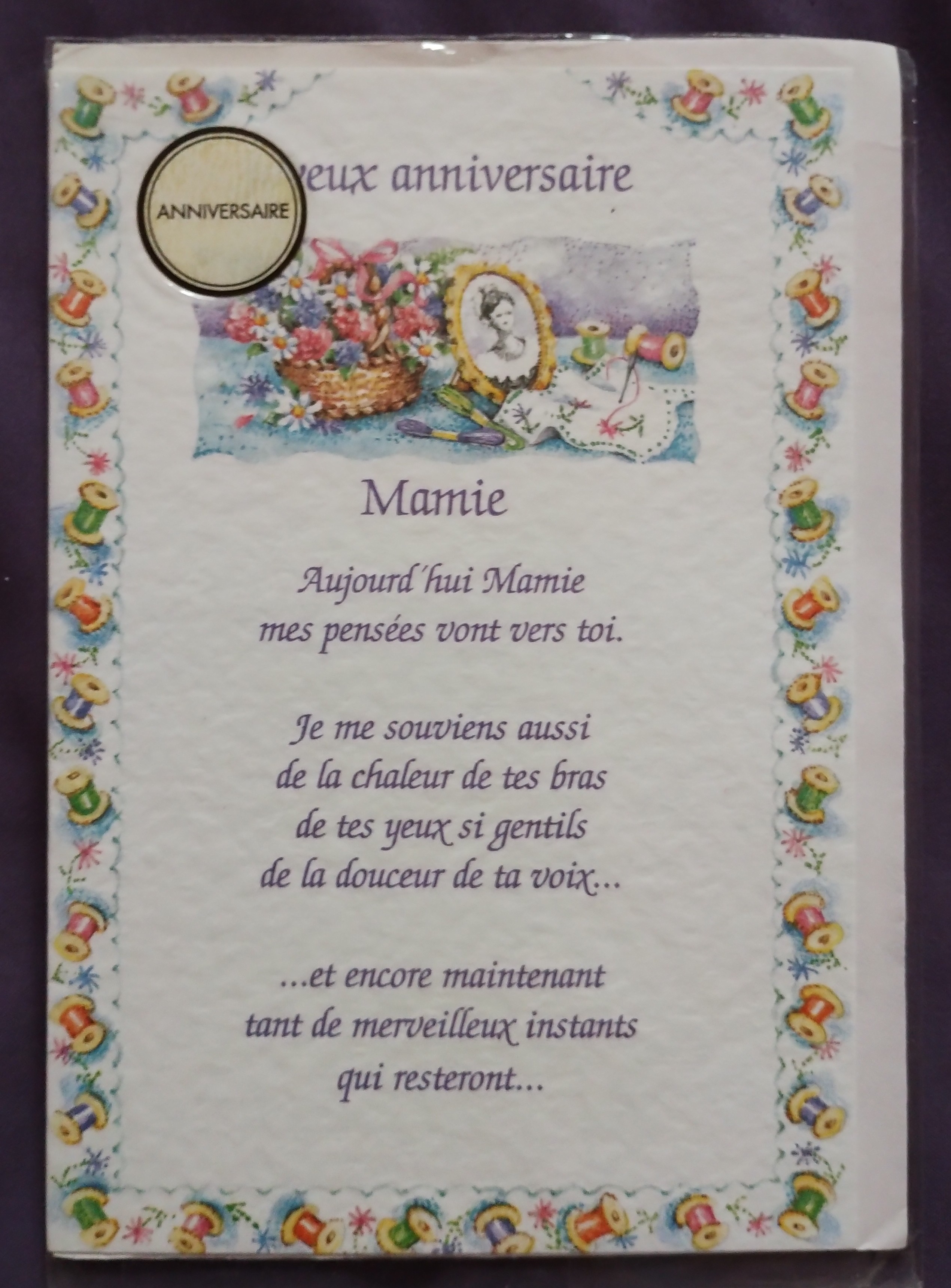 Carte d'Anniversaire pour Grand-M�re 2 Villejuif (94)
