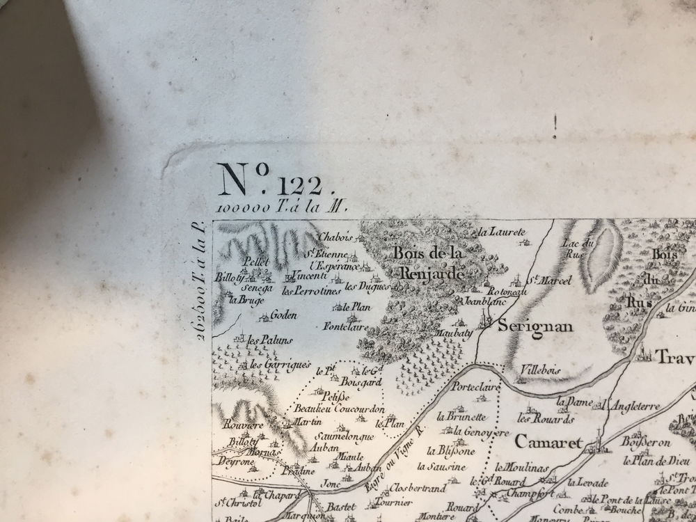 Carte CASSINI N� 122 - Avignon 100 Chahaignes (72)