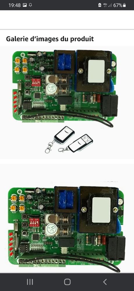 Carte �lectronique universelle portail coulissant 80 Jacou (34)