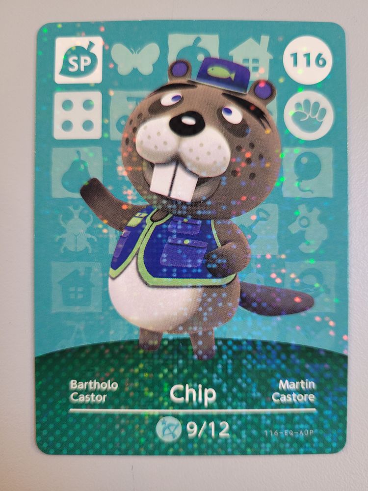 Carte Officielle Amiibo Animal Crossing Série 2 N° 116 Chip 2 Reims (51)