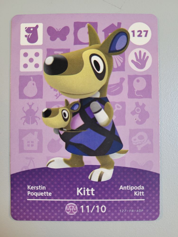 Carte Officielle Amiibo Animal Crossing Série 2 N° 127 Kitt 3 Reims (51)
