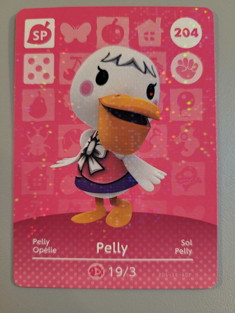 Carte Officielle Amiibo Animal Crossing Série 3 N° 204 Pelly 2 Reims (51)