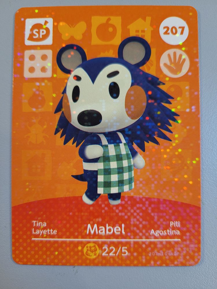 Carte Officielle Amiibo Animal Crossing Série 3 N° 207 Mabel 2 Reims (51)