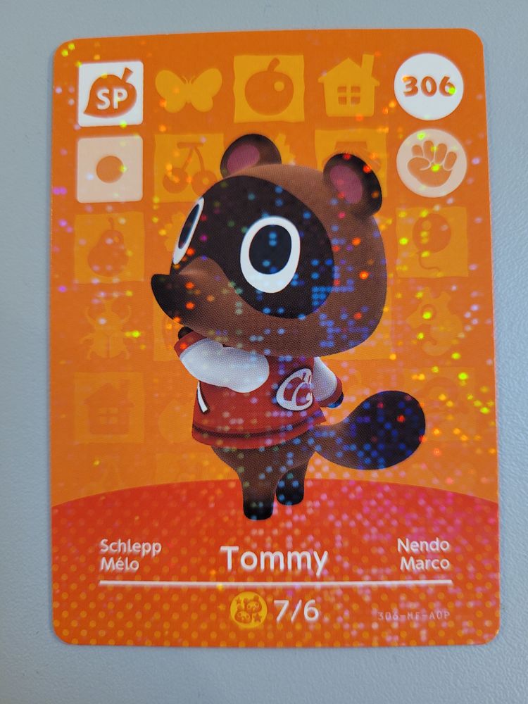 Carte Officielle Amiibo Animal Crossing Série 4 N° 306 Tommy 2 Reims (51)