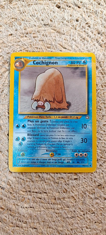Carte Pok�mon - Cochignon 44/111 3 Montbrun (46)
