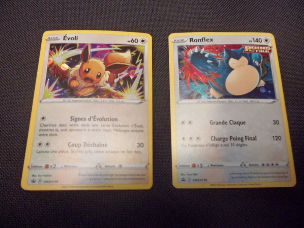 Carte Pok�mon Evoli + Ronflex - R�gne de Glace Holo 12 Haubourdin (59)