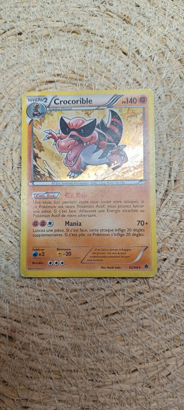 Carte Pok�mon Holo - Crocorible - 62/98 7 Montbrun (46)