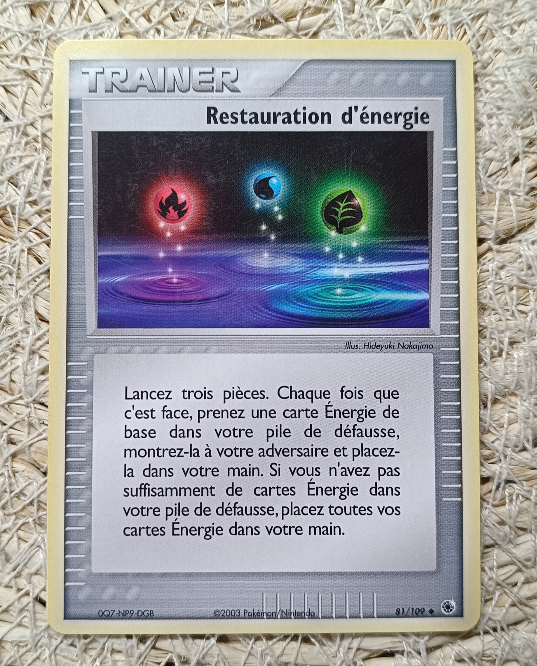 Carte Pok�mon - Restauration d'�nergie - 81/109 2 Montbrun (46)