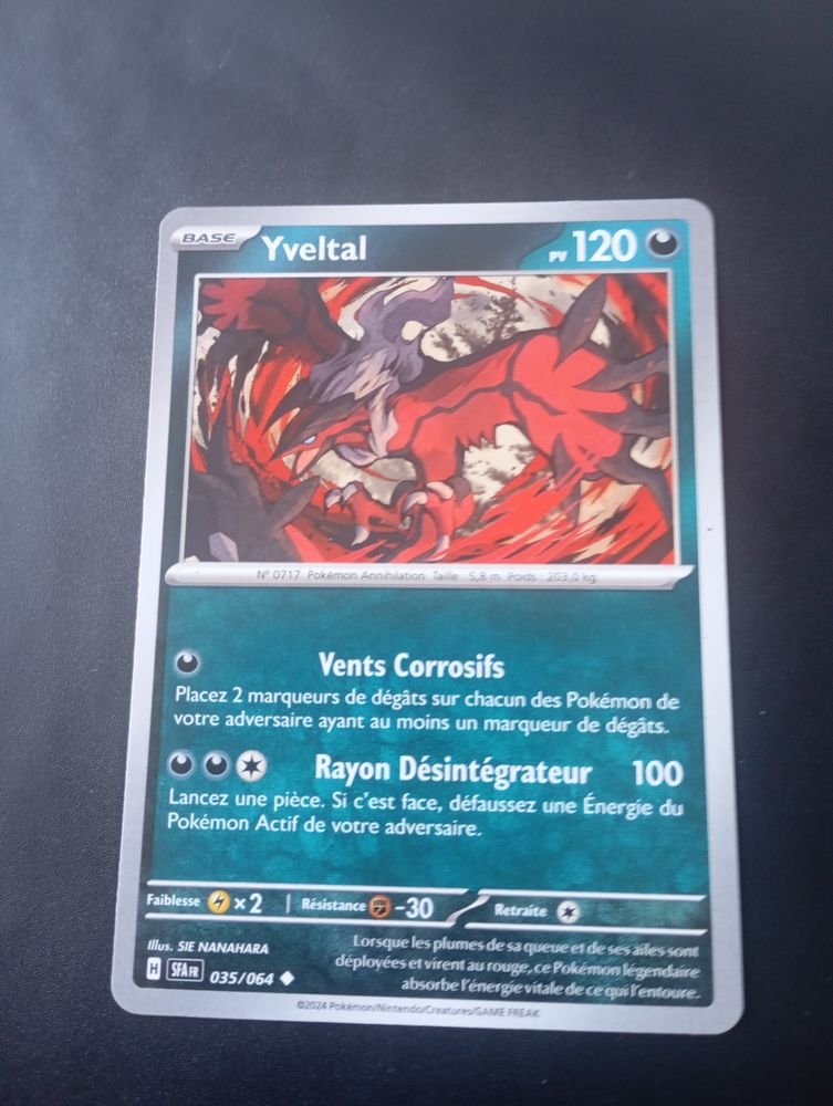 Carte pok�mon yveltal 65 Clermont-Ferrand (63)