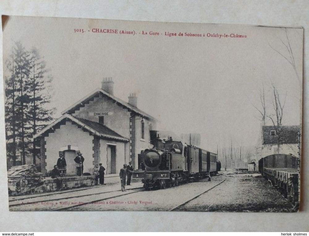 CPA Carte Postale Ancienne CHACRISE La Gare. 60 Chacrise (02)