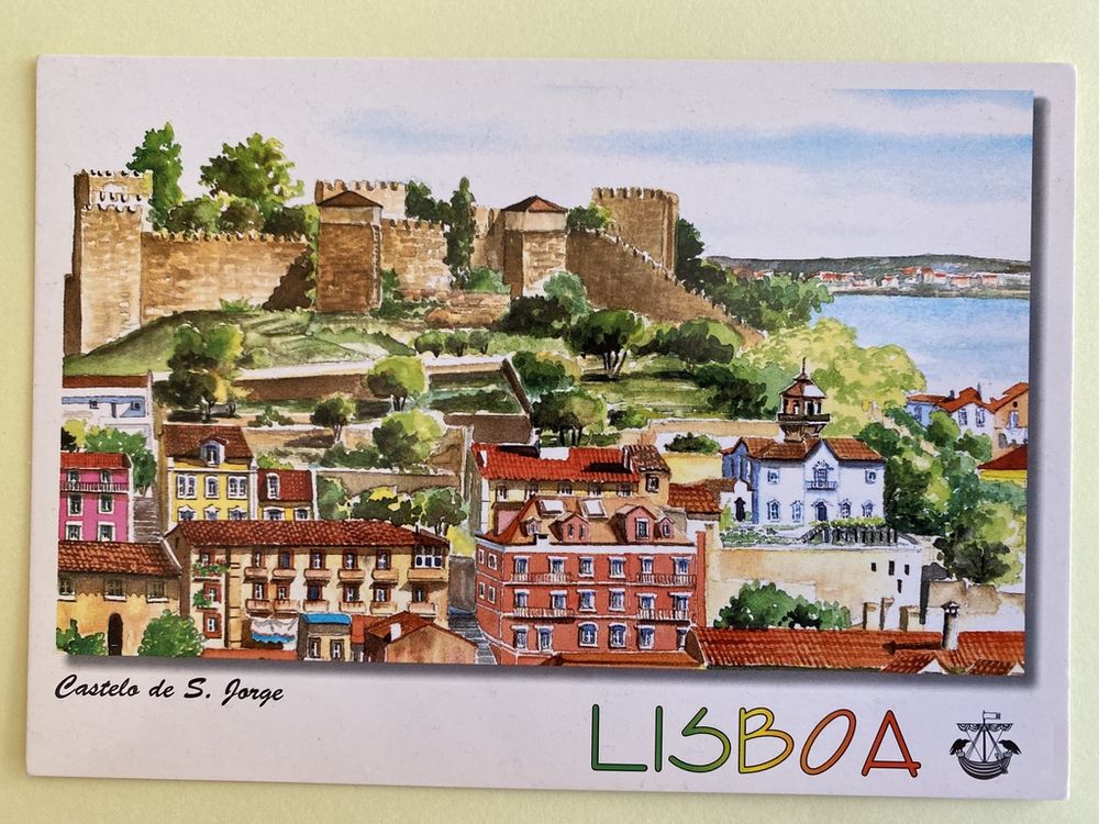 Carte Postale Castelo de Sao Jorge_Aquarelle de LISBOA_PORTU 3 Jou�-l�s-Tours (37)
