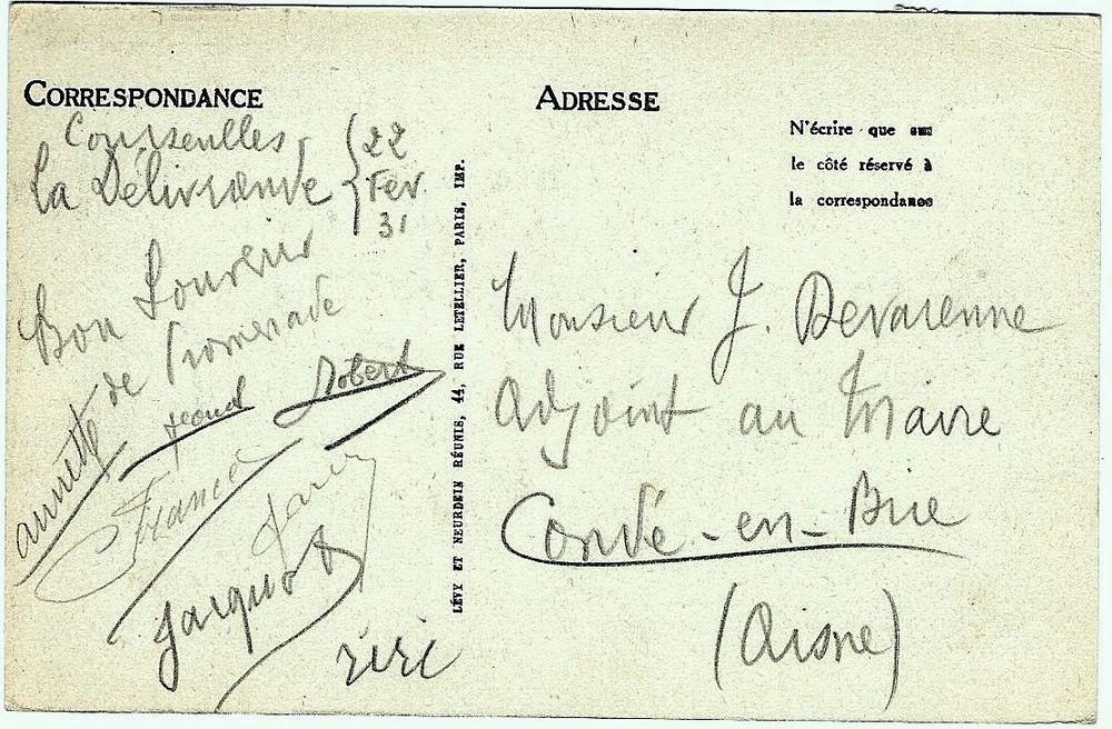 carte postale coloris�e avc timbre N� 189 3 Florange (57)