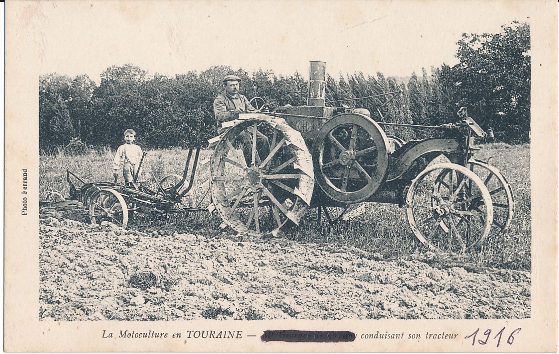 Carte Postale Crissay Motoculture en Touraine Mr Georget 20 Loches (37)