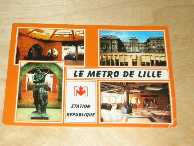 Carte postale m�tro de Lille - station R�publique 3 La Madeleine (59)