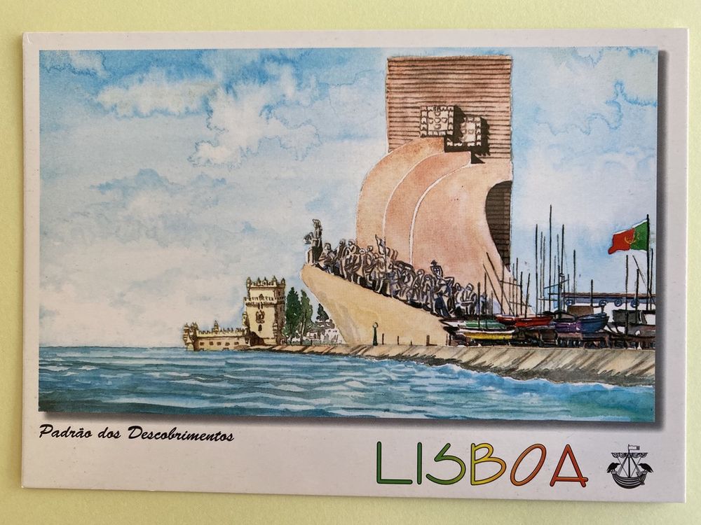 Carte Postale Padrao dos Descobrimentos_Aquarelle de LISBOA_ 3 Jou�-l�s-Tours (37)