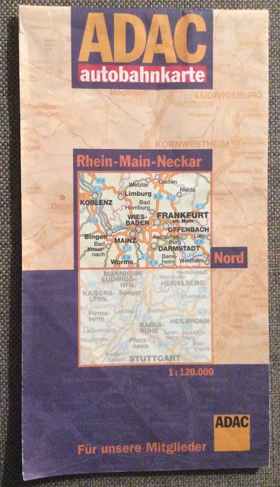 Carte routi�re Allemagne Rhein Main Neckar (ADAC) 1 Paris 17 (75)