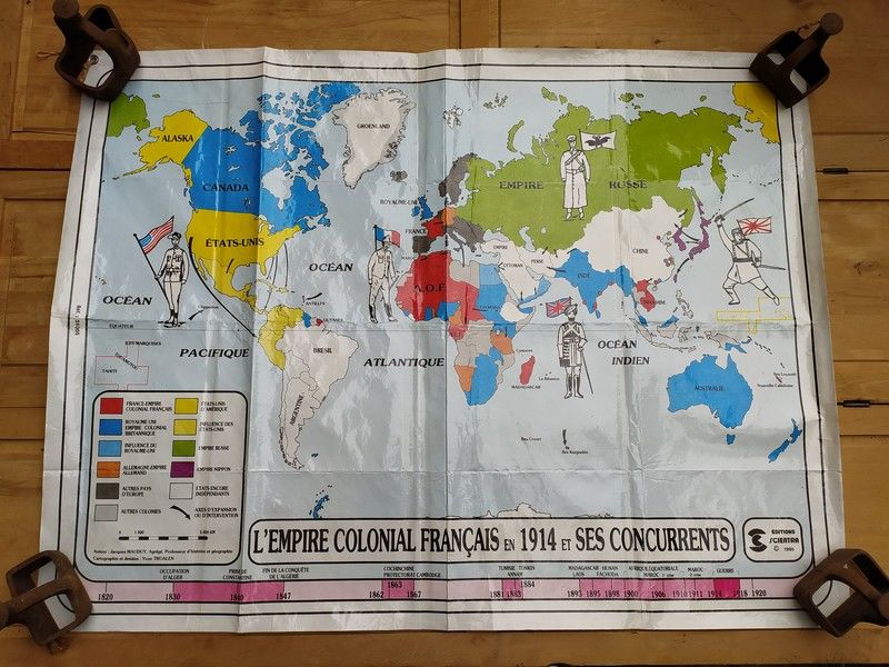 Carte scolaire l'Empire Colonial Fran�ais en 1914 120 Loches (37)