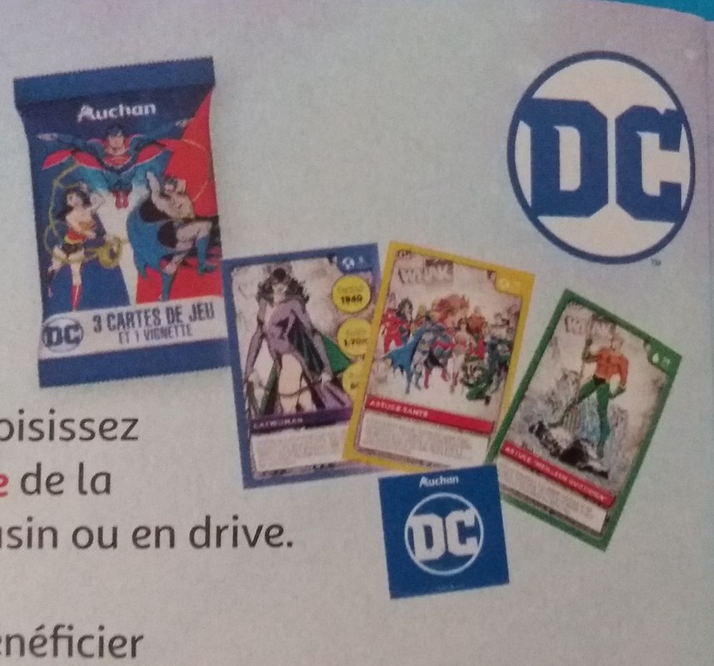 LOT CARTES DC COMICS AUCHAN 0 Le Perreux-sur-Marne (94)
