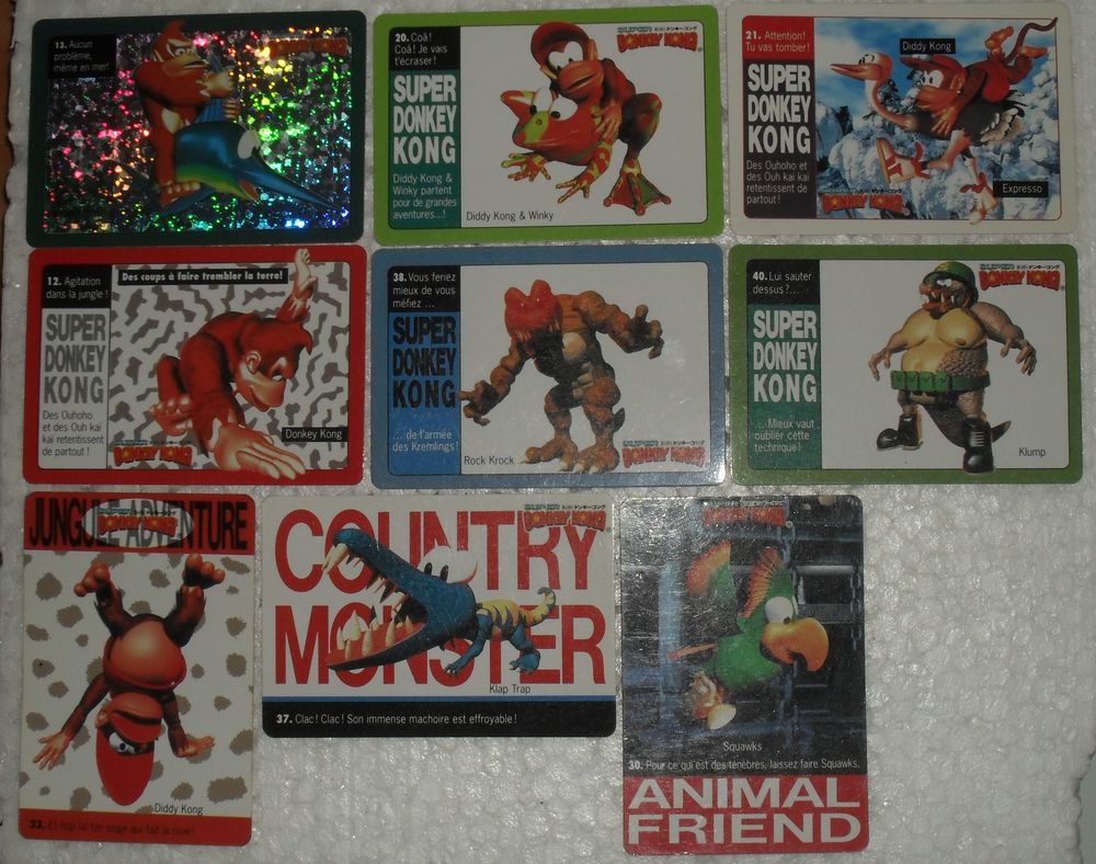 Lot de 9 cartes Donkey Kong en tr�s bon �tat. 20 Montreuil (93)