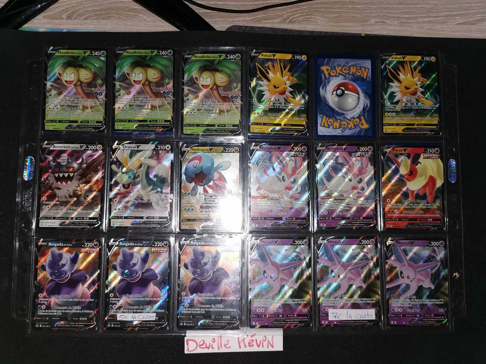 4.Cartes Pok�mon Ultra Rare Arc En Ciel, Ex, Secret, V 1252 Clermont (60)